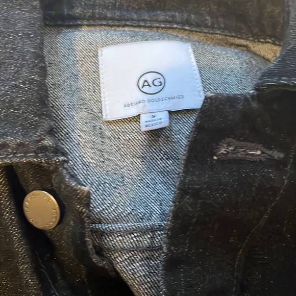 AG Adriano Goldschmied Washed Black Jean Jacket - Picture 2 of 5